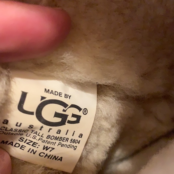 Ugg Brown Leather Boots Size 7 - Picture 4 of 4